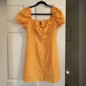 Orange floral h&m dress